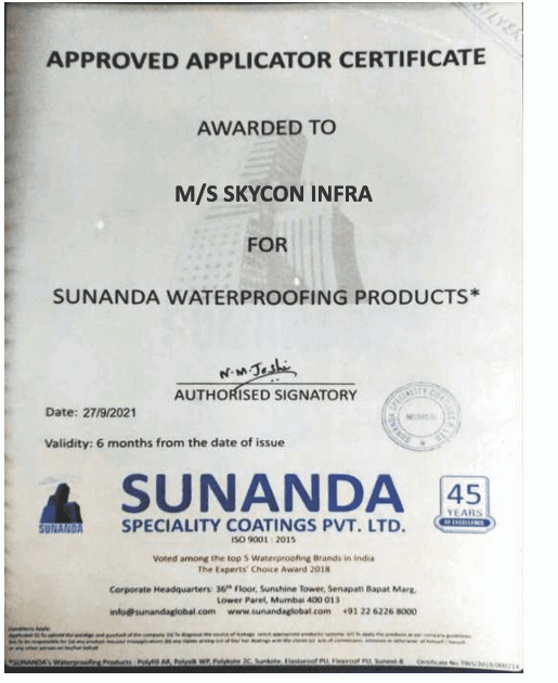 Sunanda certificate